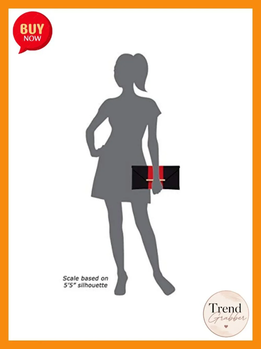 Patent Color Block Envelope Clutch with Detachable Chain